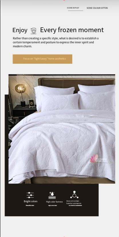 Embroidered 3-Piece Bedding Set