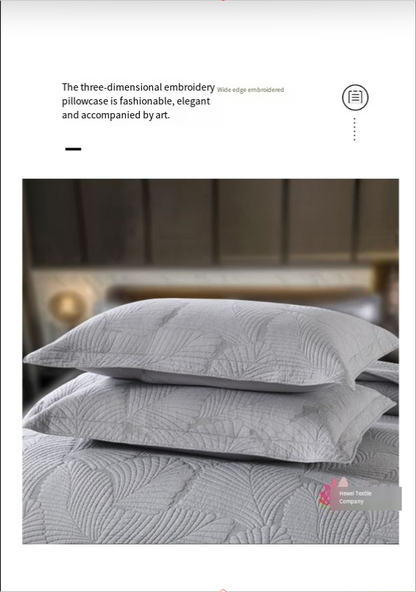 Embroidered 3-Piece Bedding Set